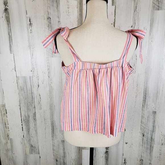 Gap Tie Strap Striped Top Sz M - Picture 5 of 8